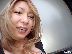 Japanese Blonde Cock Teaser, Nao Gives An Amazing Blowjob, Uncensored