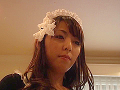 Asian Maid Is Cleaning His Cock With Her Mouth