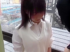Cute 18-year-old Black-haired Japanese With Small Tits Gets Creampie Sex And Blowjob In Her Shaved Pussy. Uncensored