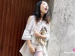 Trying Our New Remote Controlled Vibrator In The Street