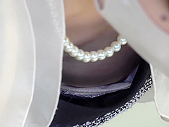 Smartphone personal shooting voyeur footage of the wedding dress-up... panty shots and chest glimpses of the w.875