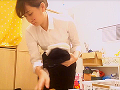 Personal photography The atmosphere is real. . Hidden camera voyeur of an office lady (20s?) changing clothes .914