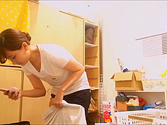 Personal photography The atmosphere is real. . Hidden camera voyeur of an office lady (20s?) changing clothes .914