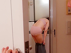 Japanese Mature Wife With And Big Dick Cheating With Her Step-son In The Bedroom - Huge Boobs