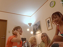 Reverse Gangbang With Japanese Gals