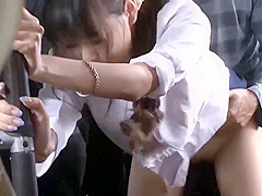 Office Lady Is Getting Fondled And Screwed On The Bus