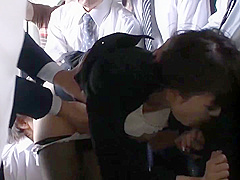 Office Lady Is Getting Fondled And Screwed On The Bus