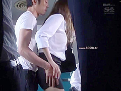 Office Lady Is Getting Fondled And Screwed On The Bus