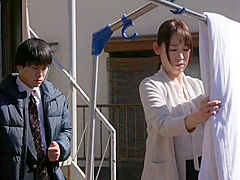 A Mother pestered by her son gives up her body