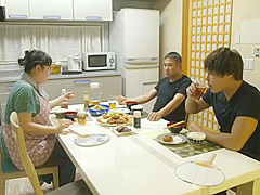 A Big Tits Wife Tempting a Man with Pent-up Sexual Desire