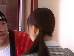 Adorable Japanese Lady Getting Fucked Hard On Stairs