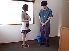 B4B0601-Busty mom gives blowjob to her daughter's boyfriend's erect cock