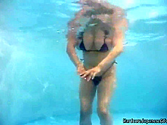 Busty Japanese Fuck Slut Is Doggystyled In Pool