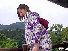 Japanese Woman In A Kimono Had Passionate Sex With Her Lover Uncensored - Runa Hagawa