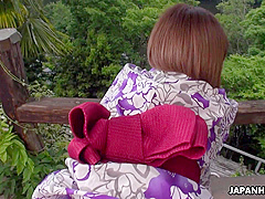 Japanese Woman In A Kimono Had Passionate Sex With Her Lover Uncensored - Runa Hagawa