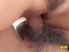 Skinny Japanese Squirts And Gets Hairy Pussy Pumped By Her Horny Boyfriend