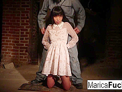 Marica Gets Stripped And Fondled In The Basement