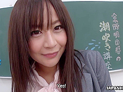 Asuka Kyono In Japanese Teacher Shows Her Hairy Pussy In The Classroom Uncensored