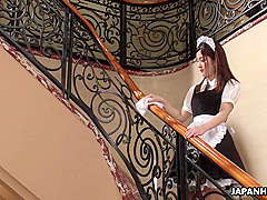 Horny Japanese Maid Sucks A Hard Cock Uncensored - Anna Kimijima