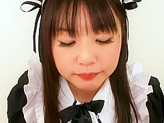 JAPANESE CUTE MAID fellatio Cum Shot Mouth gokkun