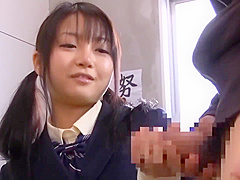 Japanese schoolgirl Chihiro Aoi and tempting a virgin boy