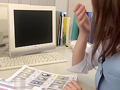 The office slut lets them play with her hairy twat