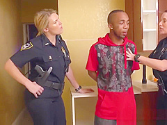 Horny cops arrive at a house in the hood