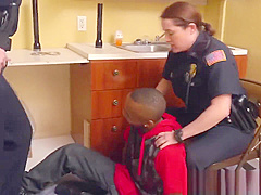 Horny cops arrive at a house in the hood