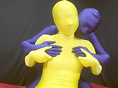 TRANSPARENT YELLOW ZENTAI CUTE GIRL