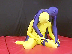 TRANSPARENT YELLOW ZENTAI CUTE GIRL