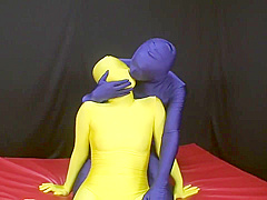 TRANSPARENT YELLOW ZENTAI CUTE GIRL