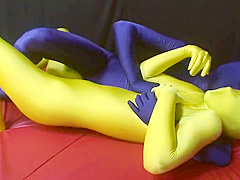 TRANSPARENT YELLOW ZENTAI CUTE GIRL