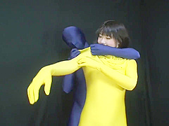 TRANSPARENT YELLOW ZENTAI CUTE GIRL