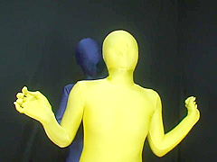 TRANSPARENT YELLOW ZENTAI CUTE GIRL