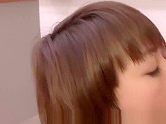 Amateur asian schoolgirl giving cocksuck