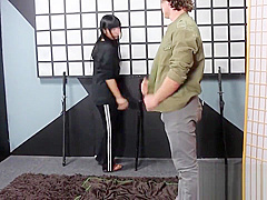 Master Marica Hase teaches ninja Student Robby the way