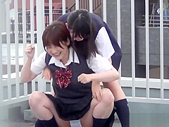 Teenage asians urinate and get watched