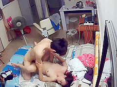 a husband humps his wife at home