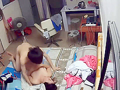 a husband humps his wife at home