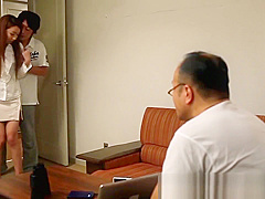 Japanese milf in mmf threeway facialized