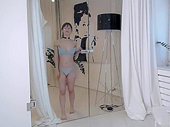 Slutty asian sexy dances and undress in studio pt6