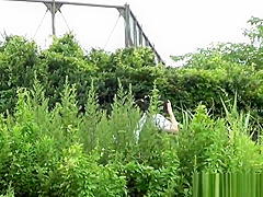 Uniformed Asian Sluts Pee Outdoors