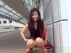 Slutty Asian Teenager Pisses