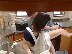 House wife fucked from behind in kitchen - Nana Nanaumi petite milf ass