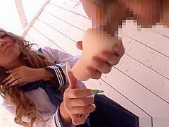 Cutie handles a pulsating shaft in an epic shagging