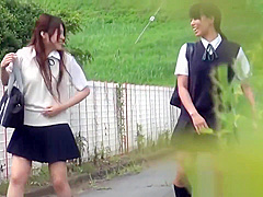 Dirty asian teenager pisses