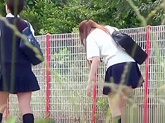 Dirty asian teenager pisses