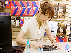 Cute Shop Worker Gets Caught Masturbating At Work