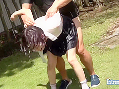 Idol School Ambushed Outdoors Rough Sex Deep Throat Piston