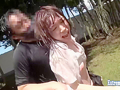 Idol School Ambushed Outdoors Rough Sex Deep Throat Piston